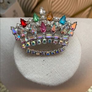 B. David Crystal Crown Brooch